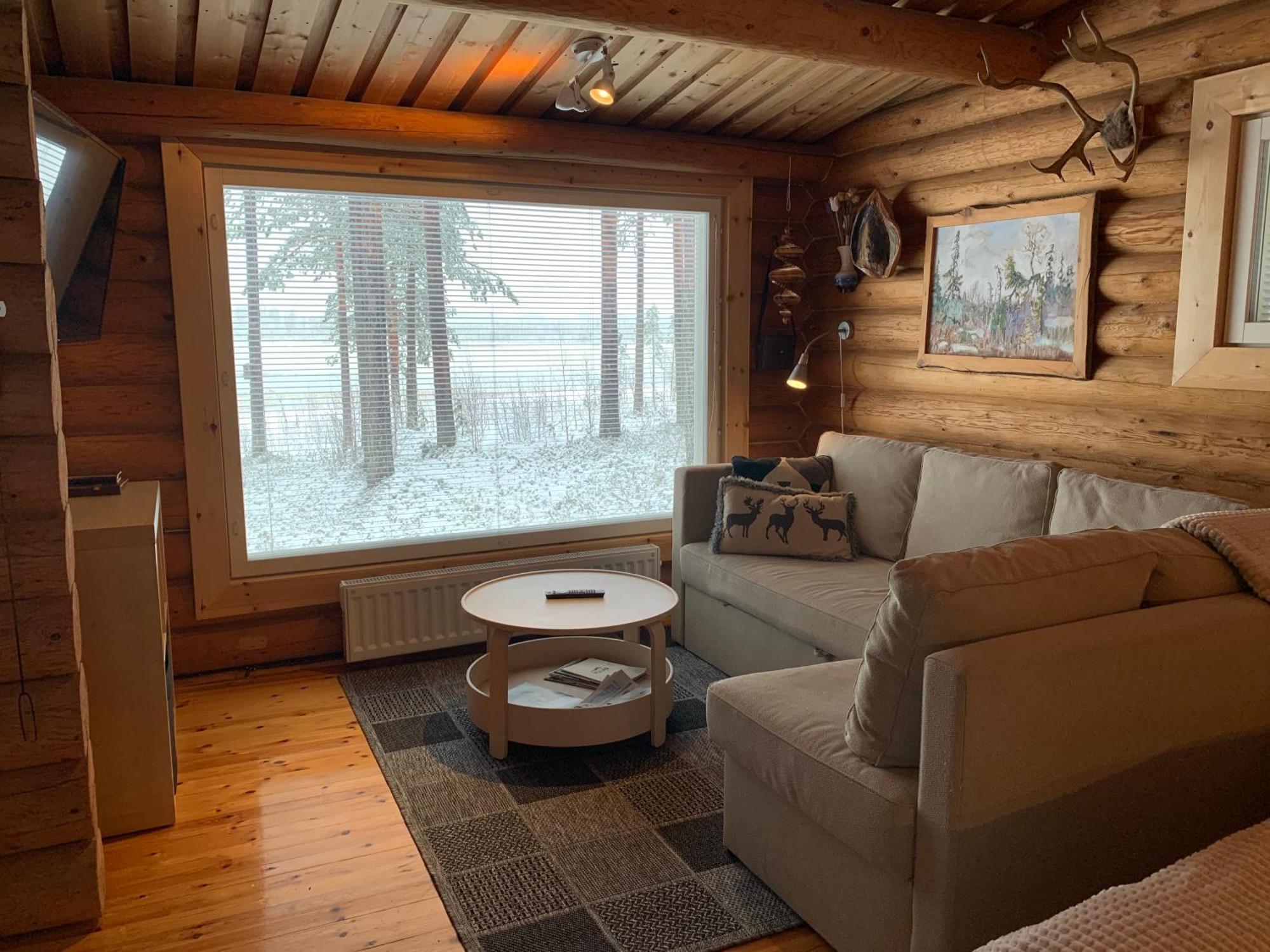 Kaupinmaja, Yllaes, Aekaeslompolo, Lapland - Log Cabin With Lake And Fell Scenery Zewnętrze zdjęcie